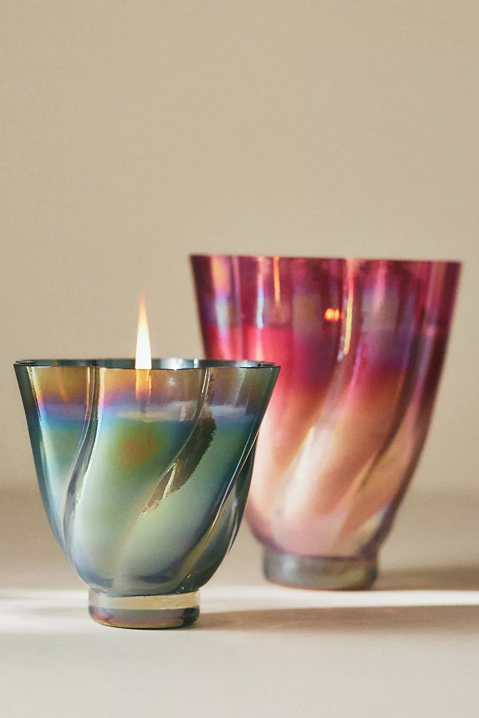 iridescent · fluted